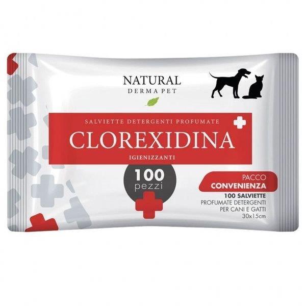 Servetele umede cu clorhexidina, 100 bucati, Natural Derma Pet