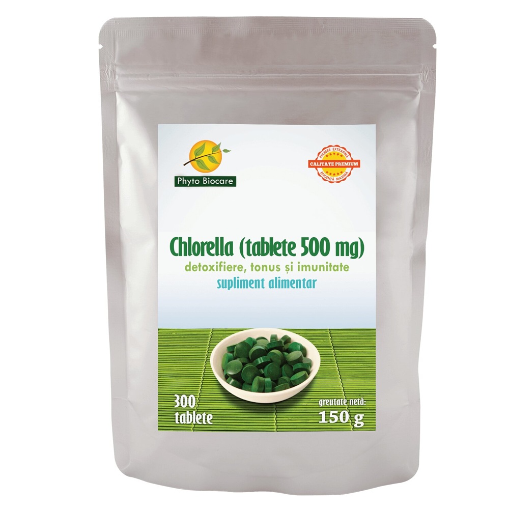 Chlorella, 500 mg, 300 tablete, Phyto Biocare