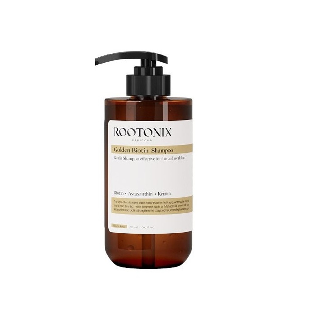 Sampon cu Biotina si Keratina Golden Biotin, 500 ml, Rootonix