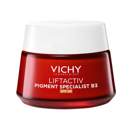 Pachet Crema cu SPF 50 Liftactiv Pigment Specialist B3, 50 ml + Crema de noapte Liftactiv Pigment Specialist B3, 15 ml + Fluid cu SPF 50+ Capital Soleil, 3 ml + Sampon anti-matreata Dercos, 6 ml, Vichy 676145