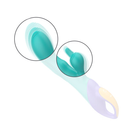 Vibrator turquaz Rabbit Fred, 1 bucata, Intense 674523