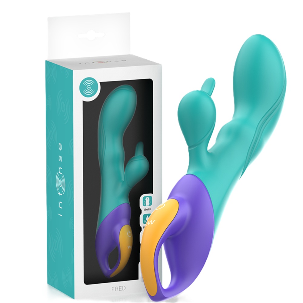 Vibrator turquaz Rabbit Fred, 1 bucata, Intense