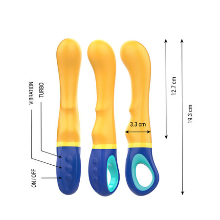 Vibrator galben G-Spot Shaggy, 1 bucata, Intense 674536
