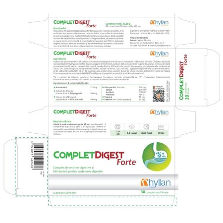 Complet Digest Forte, 30 comprimate filmate, Hyllan 702317