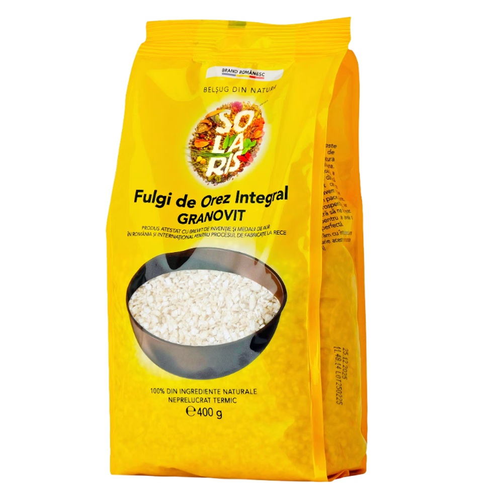 Fulgi de orez integral Granovit, 400 g, Solaris