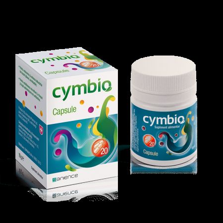Complex simbiotic natural pentru tulburari digestive Cymbio, 20 capsule, Sanience