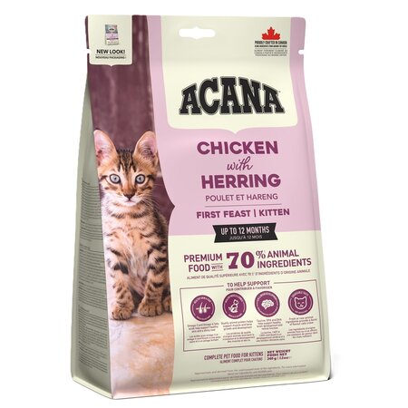 Hrana uscata cu pui si hering pentru pisici, 340 g, Acana 674835