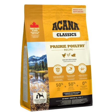 Hrana uscata cu pui si legume pentru caini Classics Prairie Poultry, 2000 g, Acana 674866