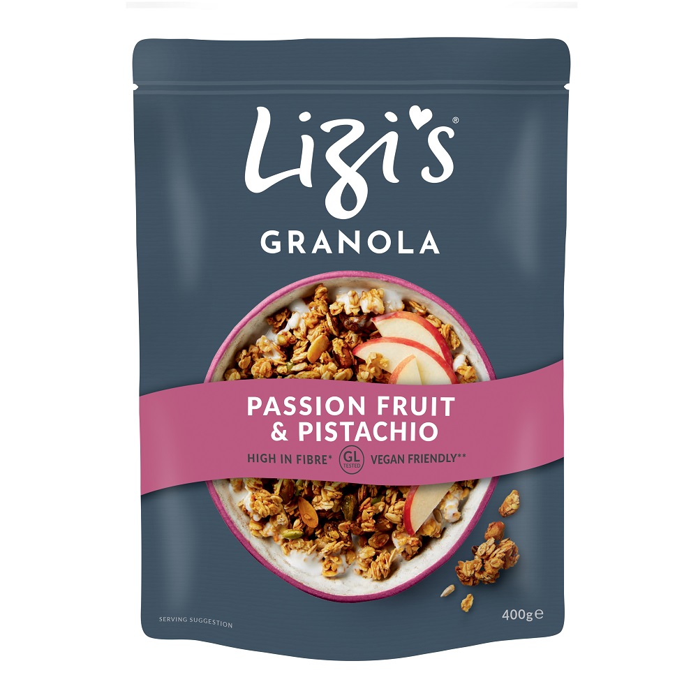 Musli cu fructul pasiunii si fistic, 400 g, Lizi's