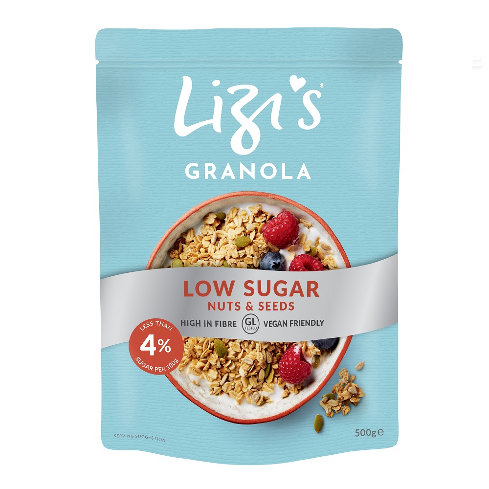 Granola cu nuca de cocos si continut scazut de zahar, 500 g, Lizi's