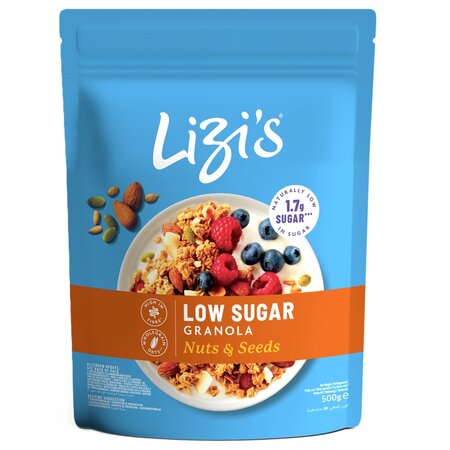 Granola cu nuca de cocos si continut scazut de zahar, 500 g, Lizi's