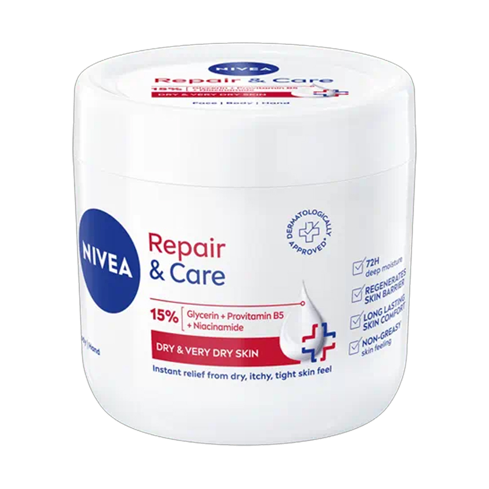 Crema pentru fata, corp si maini 15% Repair & Care, 400 ml, Nivea