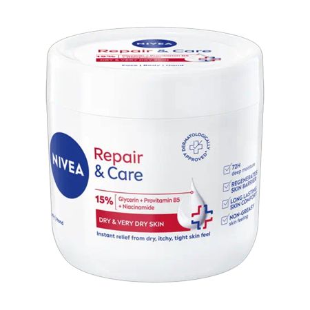 Crema pentru fata, corp si maini 15% Repair & Care, 400 ml, Nivea