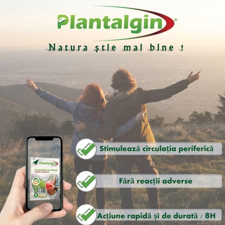 Plasturi cu Pelin pentru dureri cervicale, 6 bucati, Plantalgin 674989