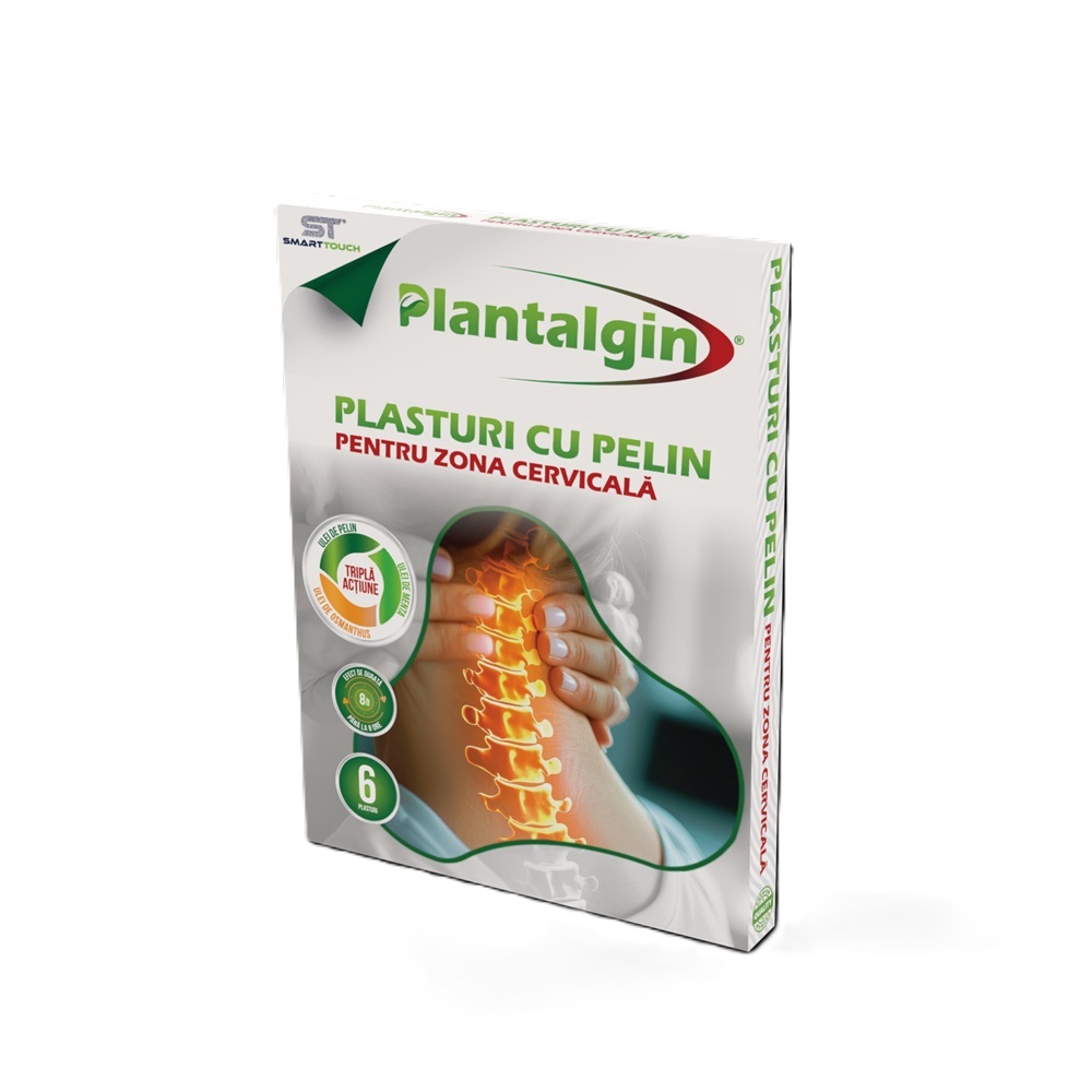 Plasturi cu Pelin pentru dureri cervicale, 6 bucati, Plantalgin