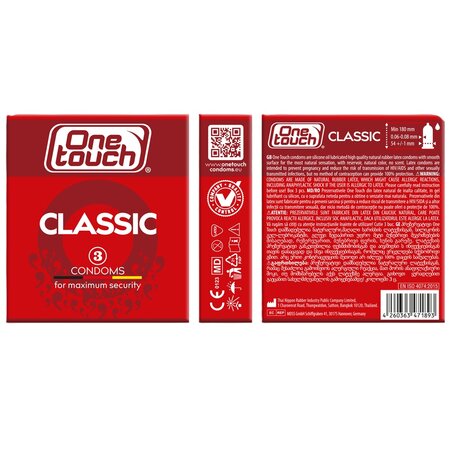 Prezervative Classic N3, 3 bucati, One Touch 675431