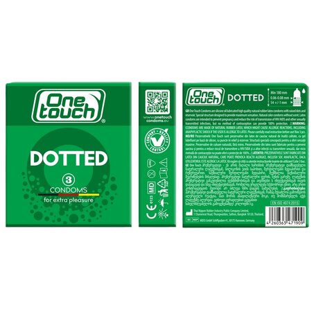 Prezervative Dotted N3, 3 bucati, One Touch 675443