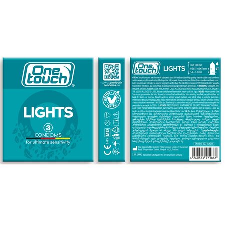 Prezervative Lights N3, 3 bucati, One Touch 675453