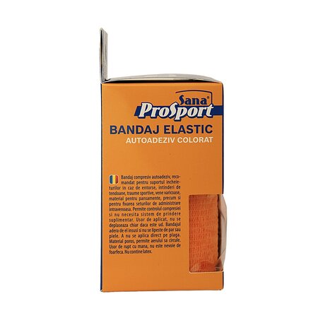 Bandaj elastic autoadeziv colorat ProSport, 8 cm x 4.5 m, 1 bucata, Sana 693889
