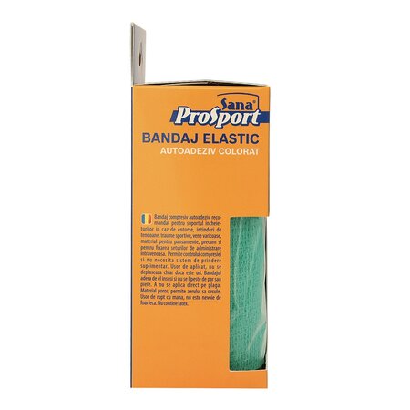 Bandaj elastic colorat autoadeziv ProSport, 10 cm x 4.5 m, 1 bucata, Sana 693892