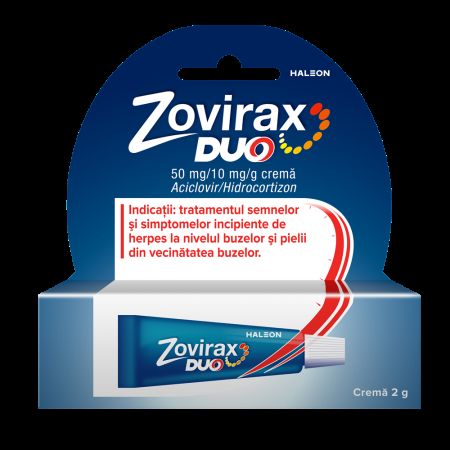 Zovirax Duo crema, 50 mg/10mg/g, 2 g, Gsk