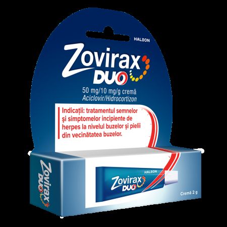 Zovirax Duo crema, 50 mg/10mg/g, 2 g, Haleon 707133