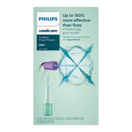 Irigator bucal portabil HX3826/24 Verde Power Flosser, 1 bucata, Philips Sonicare 675805