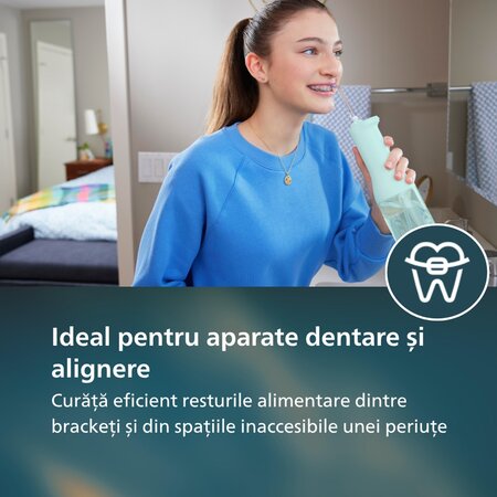Irigator bucal portabil HX3826/24 Verde Power Flosser, 1 bucata, Philips Sonicare 732459