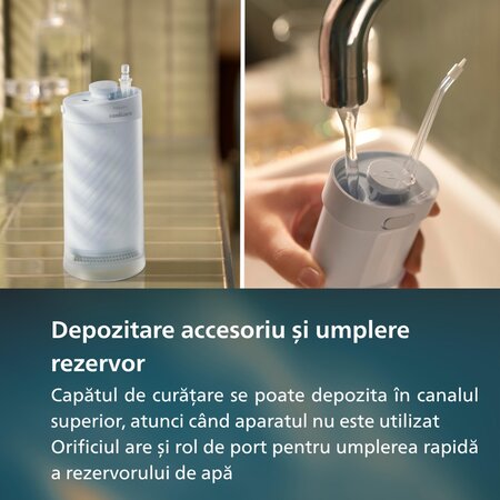 Irigator bucal postabil HX3333/24 Albastru Compact Flosser, 1 bucata, Philips Sonicare 732452