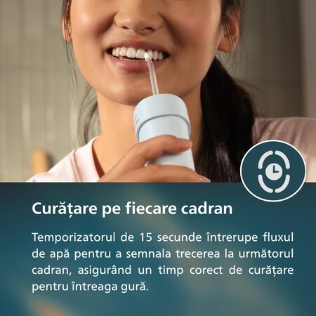 Irigator bucal postabil HX3333/24 Albastru Compact Flosser, 1 bucata, Philips Sonicare 732448