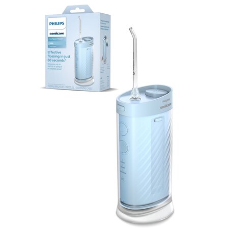 Irigator bucal postabil HX3333/24 Albastru Compact Flosser, 1 bucata, Philips Sonicare 675844