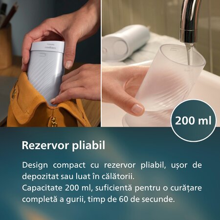 Irigator bucal postabil HX3333/24 Albastru Compact Flosser, 1 bucata, Philips Sonicare 732451