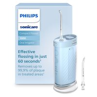 Irigator bucal postabil HX3333/24 Albastru Compact Flosser, 1 bucata, Philips Sonicare