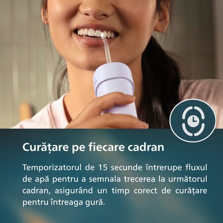 Irigator bucal postabil HX3333/23 Mov Compact Flosser, 1 bucata, Philips Sonicare 732440
