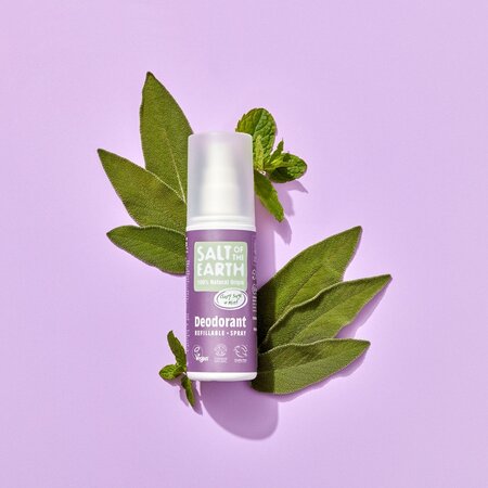 Deodorant vegan spray Clary Sage & Mint, 100 ml, Salt of the Earth 675881