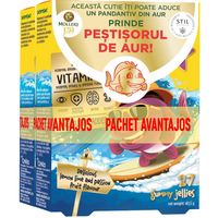 Pachet Pestisori gumati cu Omega-3 si aroma de lamaie verde si fructul pasiunii, 2x27 jeleuri, Moller's