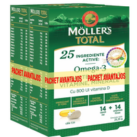 Pachet Mollers Total, 2x(14 comprimate+14 capsule), Moller's