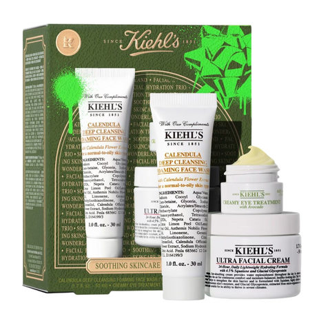 Set Crema pentru fata Ultra Facial 50 ml + Crema pentru zona ochilor Avocado Eye 7 ml + Gel de curatare Calendula 30 ml Soothing Skincare Wonderland, Kiehl's