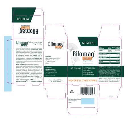 Bilomag Forte Memorie, 60 capsule, Zdrovit 720223