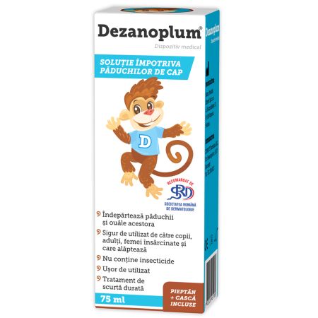 Solutie impotriva paduchilor Dezanoplum, 75 ml, Zdrovit