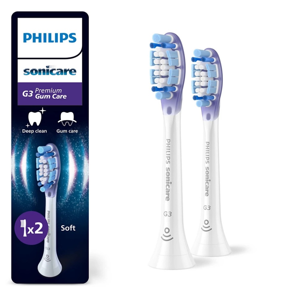 Rezerve albe pentru periuta de dinti electrica HX9052/87 Premium Gum, 2 bucati, Philips Sonicare