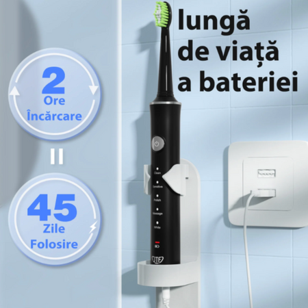Periuta de dinti electrica, Negru J40, 1 bucata, JTF 676862