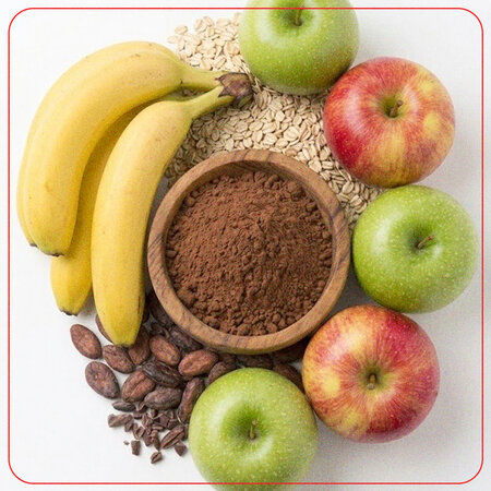 Piure pasteurizat cu mere, banane, ovaz si cacao Cocoa Anyway, 180 g, Nutrino Lab 755947