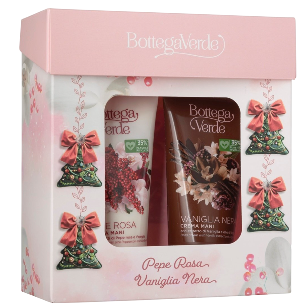 Set Crema de maini cu trandafir si vanilie 75 ml + Crema de maini cu extract de vanilie 75 ml, Bottega Verde