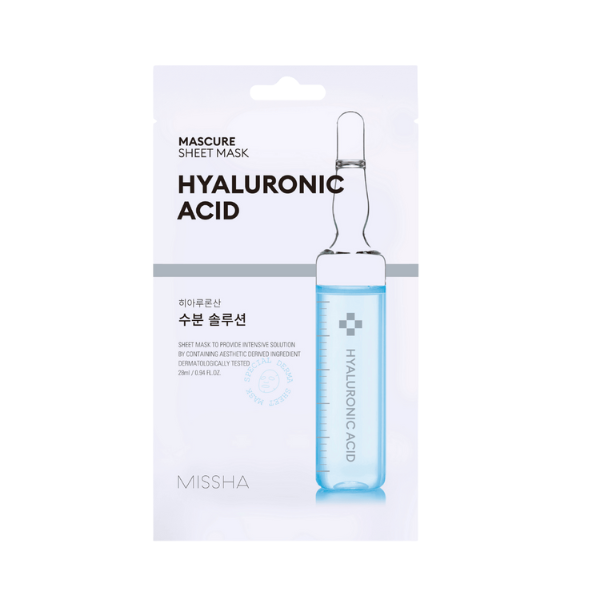 Masca tip servetel hidratanta cu Acid Hyaluronic Mascure, 27 ml, Missha