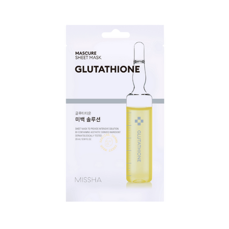 Masca tip servetel pentru iluminare cu Glutation Mascure, 27 ml, Missha