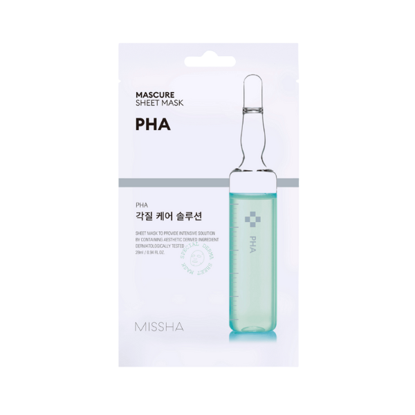 Masca tip servetel exfolianta cu PHA Mascure, 27 ml, Missha