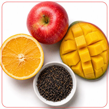 Piure pasteurizat cu mere, mango, portocale si ceai negru Plenty Energy Boost, 180 g, Nutrino Lab 753834