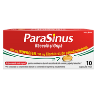 Parasinus Raceala si Gripa, 200 mg/30 mg, 10 capsule moi, Haleon