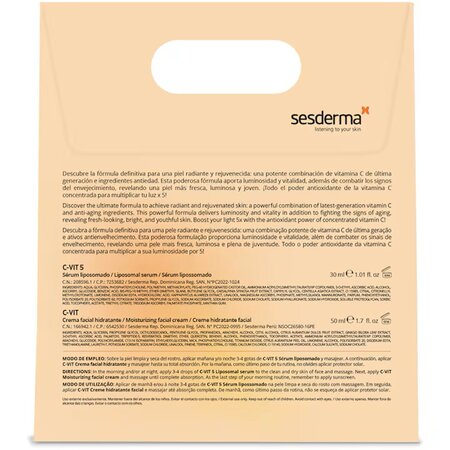 Pachet Crema de fata cu efect antioxidant + Ser liposomal C -VIT, 50 ml + 30 ml, Sesderma 683708